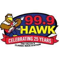 99.9 The Hawk logo