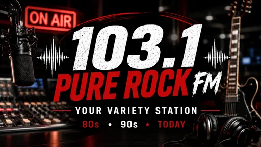 103.1 Pure Rock FM logo