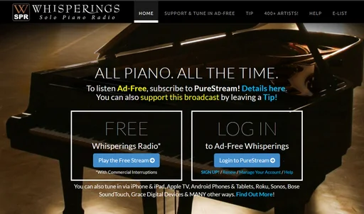 Whisperings: Solo Piano Radio (AAC 48) logo