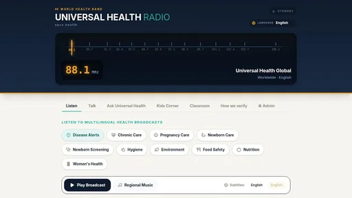 Universal Health Radio (English) logo